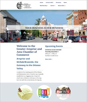 reater Arnprior Chamber of Commercer website